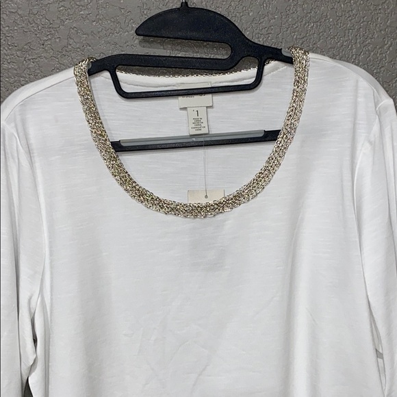 Chico’s Zenergy nolvelty trim top size 1/medium/8 - Picture 7 of 11